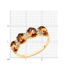 Кольцо SOKOLOV - Серебро 925, Кристалл, Фианит (арт. 93011110)