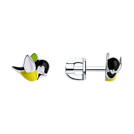 Серьги SOKOLOV - Серебро 925, Эмаль (арт. 94021815)