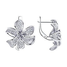 Серьги SOKOLOV - Серебро 925, Фианит (арт. 94020903)