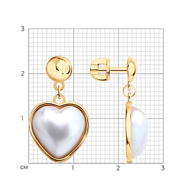 Серьги SOKOLOV - Серебро 925, Жемчуг имитация (арт. 93022463)