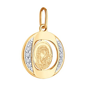 Подвеска Diamant - Золото 585, Фианит (арт. 51-132-02856-6)