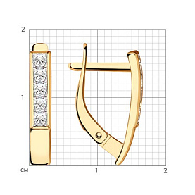 Серьги SOKOLOV - Золото 375, Фианит (арт. 028756-4)