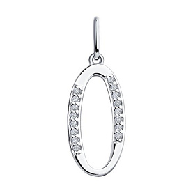 Подвеска SOKOLOV - Серебро 925, Фианит (арт. 94031373)