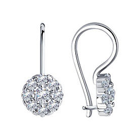 Серьги Diamant - Серебро 925, Фианит (арт. 94-120-00677-1)