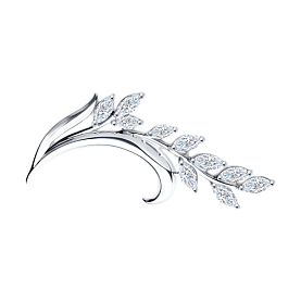 Брошь SOKOLOV - Серебро 925, Фианит (арт. 94040099)