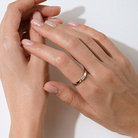 Кольцо ЮФ Династия - Золото 585, Фианит (арт. 000841-1102)