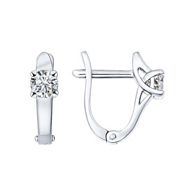 Серьги SOKOLOV - Серебро 925, Фианит (арт. 94025676)