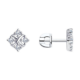Серьги SOKOLOV - Серебро 925, Фианит (арт. 94025071)