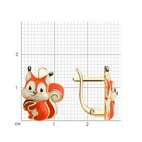 Серьги SOKOLOV - Серебро 925, Эмаль (арт. 93022468)