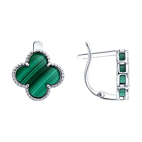 Серьги SOKOLOV - Серебро 925, Малахит (арт. 83020440)