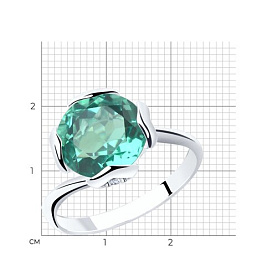 Кольцо SOKOLOV - Серебро 925, Кварц, Фианит (арт. 92011796)