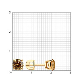 Серьги Diamant - Серебро 925, Фианит (арт. 93-122-01550-2)