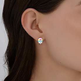 Серьги Diamant - Серебро 925, Эмаль (арт. 94-120-02193-1)