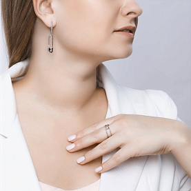 Серьги SOKOLOV - Серебро 925, Фианит (арт. 94023739)