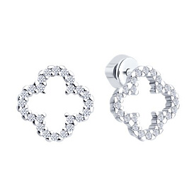 Серьги SOKOLOV - Серебро 925, Фианит (арт. 94027369)