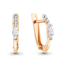 Серьги Аквамарин - Серебро 925, Фианит (арт. 48872.6)