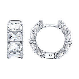 Серьги SOKOLOV - Серебро 925, Фианит (арт. 94027623-91)