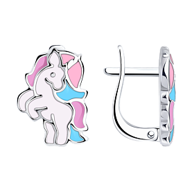 Серьги SOKOLOV - Серебро 925, Эмаль (арт. 94024340)