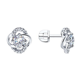 Серьги SOKOLOV - Серебро 925, Фианит (арт. 94026054)