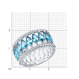Кольцо Diamant - Серебро 925, Синтетический ситалл , Фианит (арт. 94-310-02192-1)