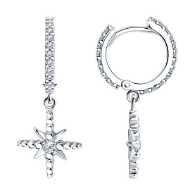 Серьги SOKOLOV - Серебро 925, Фианит (арт. 94025821)