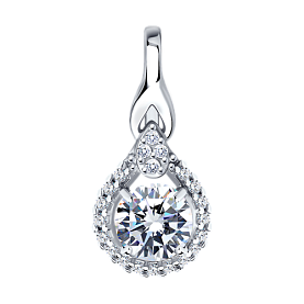 Подвеска SOKOLOV - Серебро 925, Фианит (арт. 94032165)