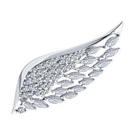 Брошь SOKOLOV - Серебро 925, Фианит (арт. 94040330)