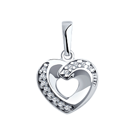 Подвеска SOKOLOV - Серебро 925, Фианит (арт. 94032802)