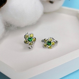 Серьги Галатея - Серебро 925, Фианит (арт. 3239.13)