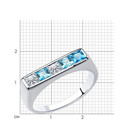 Кольцо SOKOLOV - Серебро 925, Фианит (арт. 94013104)