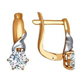 Серьги SOKOLOV - Золото 375, Фианит (арт. 027329-4)