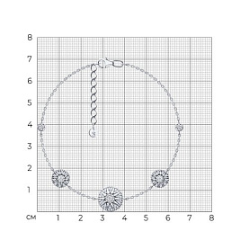 Браслет SOKOLOV - Серебро 925, Фианит (арт. 94051538)