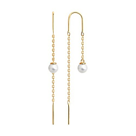 Серьги Diamant - Серебро 925, Жемчуг культивированный (арт. 93-323-01495-2)