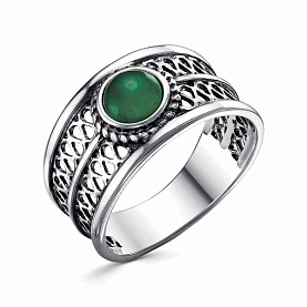 Кольцо Красная пресня - Серебро 925, Синтетический агат (арт. 23314882за)