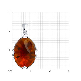 Подвеска SOKOLOV - Серебро 925, Янтарь пресс. (арт. 83030310)