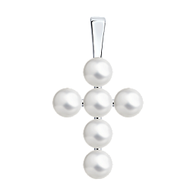 Подвеска SOKOLOV - Серебро 925, Жемчуг имитация (арт. 94032731)