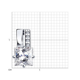 Подвеска SOKOLOV - Серебро 925, Фианит (арт. 94033392)