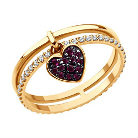 Кольцо SOKOLOV - Золото 585, Фианит (арт. 019541)