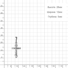 Подвеска Аквамарин - Серебро 925 (арт. 11422.5)