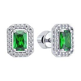 Серьги SOKOLOV - Серебро 925, Фианит (арт. 94027037)