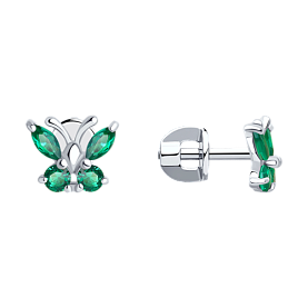 Серьги SOKOLOV - Серебро 925, Фианит (арт. 94020537)