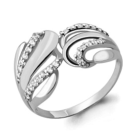 Кольцо Аквамарин - Серебро 925, Фианит (арт. 64991А.5)