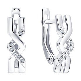 Серьги SOKOLOV - Серебро 925, Фианит (арт. 94027533)