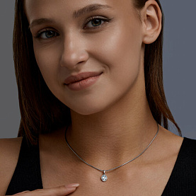 Подвеска SOKOLOV - Серебро 925, Топаз, Фианит (арт. 92030857)