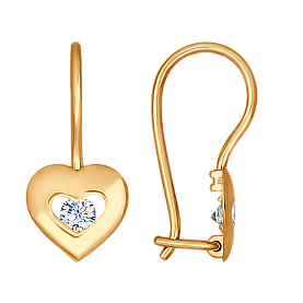 Серьги SOKOLOV - Золото 375, Фианит (арт. 027177-4)