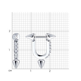 Серьги SOKOLOV - Серебро 925, Фианит (арт. 94027303)
