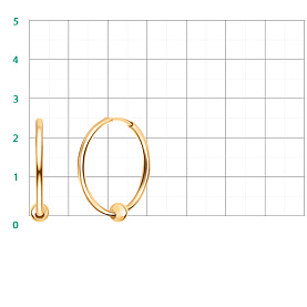 Серьги Атолл - Золото 585 (арт. 22143-25-1)