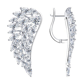 Серьги SOKOLOV - Серебро 925, Фианит (арт. 94025804)