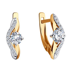 Серьги SOKOLOV - Золото 585, Фианит (арт. 51-120-02031-1)