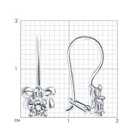 Серьги SOKOLOV - Серебро 925, Фианит (арт. 94022200)